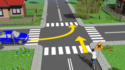 rowerzysta na drodze